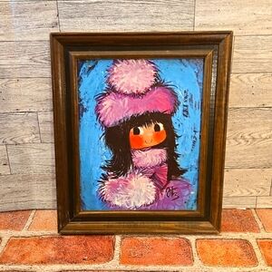 Vintage Big Eyes Moppet by Fitz (Ann Fitzgerald) Cute Little Girl Winter Coat